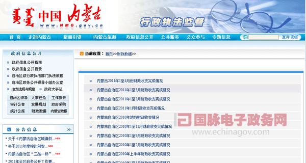 內(nèi)蒙古自治區(qū)重視網(wǎng)上財(cái)政平臺(tái)建設(shè) 主動(dòng)接受公眾監(jiān)督
