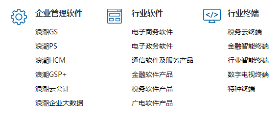浪潮的產(chǎn)品 浪潮的產(chǎn)品